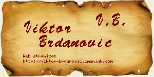 Viktor Brdanović vizit kartica